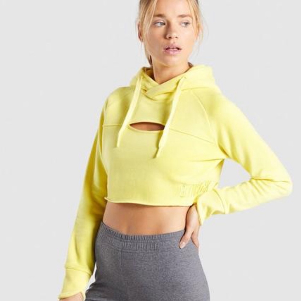 GYM SHARK CROPPED HOODIE SIZE SMALL